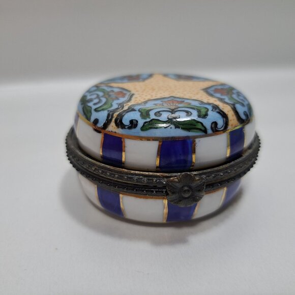 Cloisonne Enamel Collectible Medicine Pill Box Container Multi Colored - Picture 12 of 16
